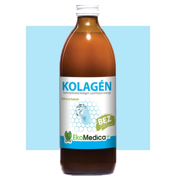 tekutý hydrolyzovaný kolagén s príchuťou manga EkoMedica SK 500 ml