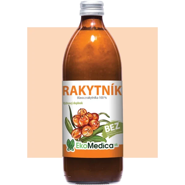 stopercentná prírodná šťava z rakytníka EkoMedica SK