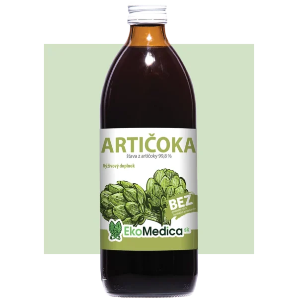 stopercentná prírodná šťava z artičoky EkoMedica SK 500 ml