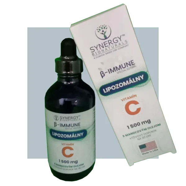 lipozomálny vitamín C Beta-Immune s mandľovým olejom Synergy Bionaturals 1500 mg